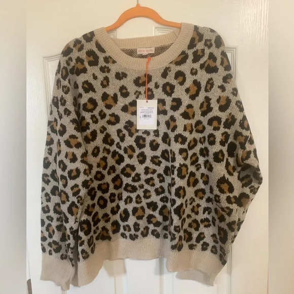 NWT-Knox Rose Leopard Print Sweater. 4X.‎ - Picture 1 of 6